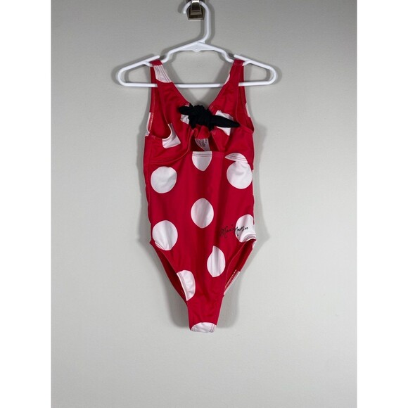 Disney Minnie Mouse Girls One-Piece Swimsuit – Size 6/6X – Red Polka Dot - Picture 1 of 9